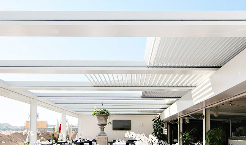 Bioclimatic Rolling Roof Garantili Pergola Tente Sistemleri