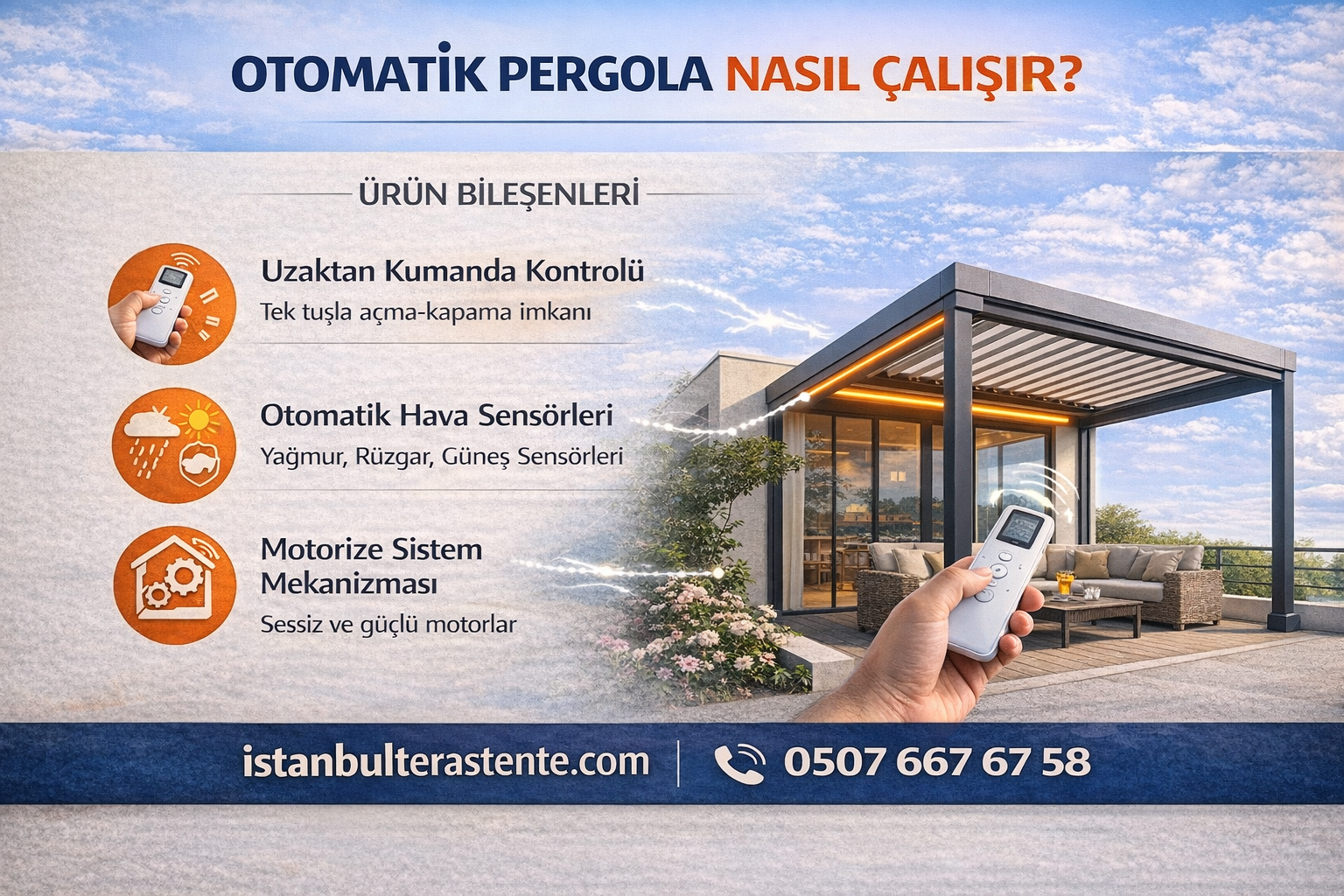 Otomatik pergola nasıl çalışır?