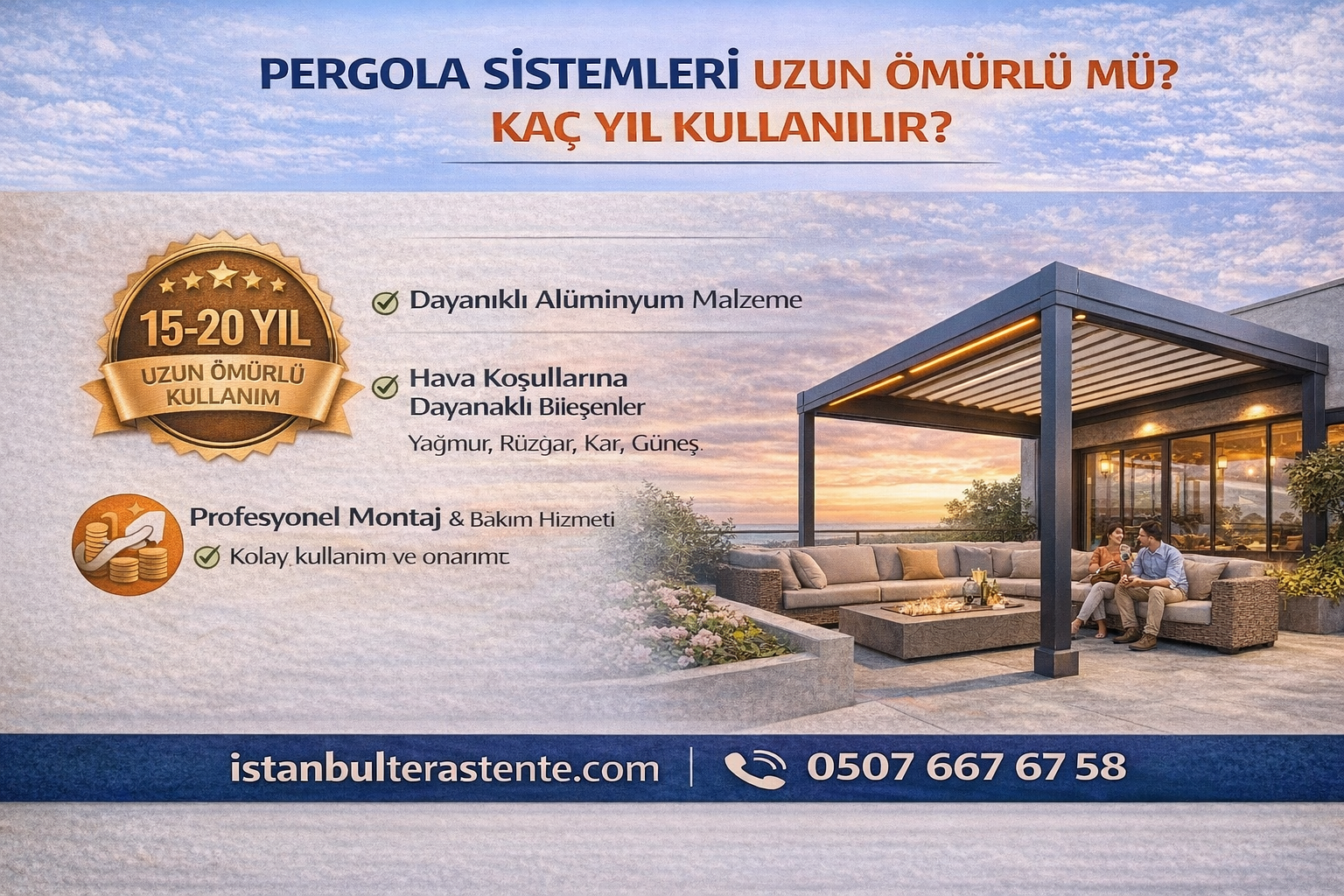 Pergola Sistemleri Uzun Ömürlü mü? Kaç Yıl Kullanılır?