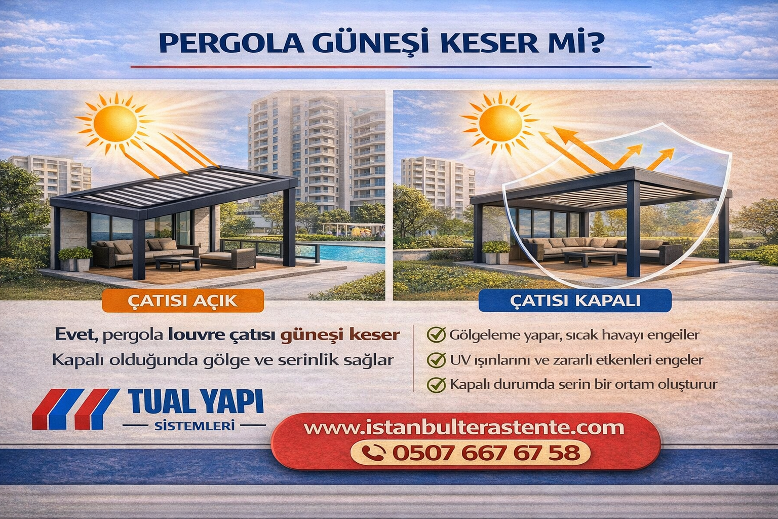 Pergola güneşi keser mi?