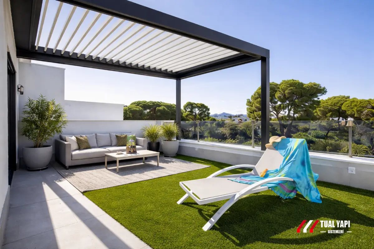 İstanbul balkon pergola hizmeti küçük alan pergola sistemleri üretim montaj keşif ve satış hizmeti