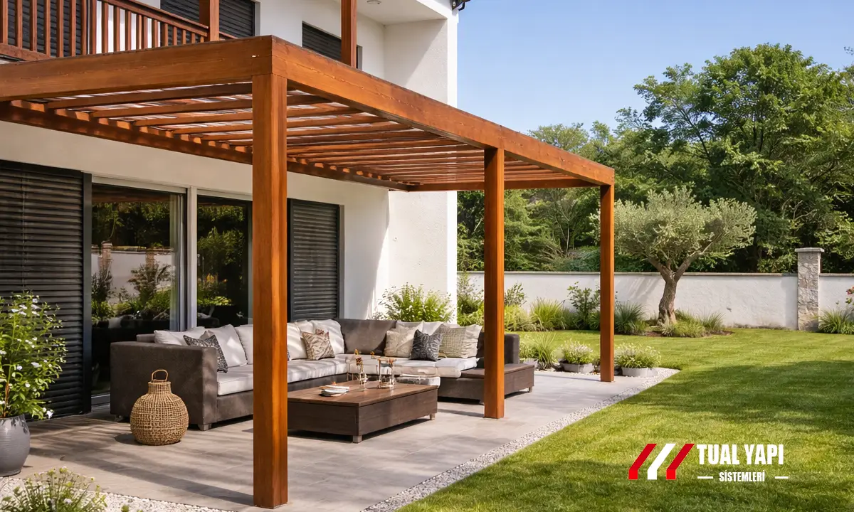 pergola sistemleri nedir motorlu açılır kapanır pergola nasıl çalışır teras ve bahçe gölgelendirme sistemi